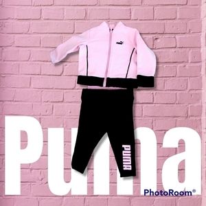 Little girls track outfit. Color is brighter and more pink then the picture.